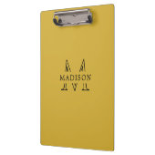 Aangepaste naam met monogram M goud professioneel Klembord (Links)