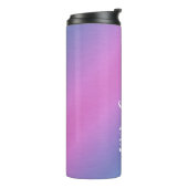 Aangepaste naam Metaal Ombre Verlooproze Thermosbeker (Gedraaid links)