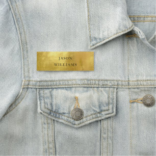 Aangepaste naam metallisch goud naamplaatje