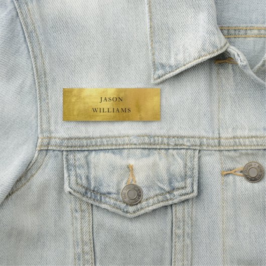 Aangepaste naam metallisch goud naamplaatje (In situ)