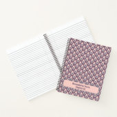 Aangepaste naam Midcentury Modern Roze Paarse Notitieboek (Binnen)