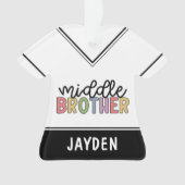 Aangepaste naam Midden Brother Cute Persoonlijk Ornament (voorkant)
