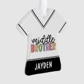 Aangepaste naam Midden Brother Cute Persoonlijk Ornament (voorkant)