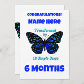 Aangepaste naam/mijlpaal getransformeerd feestdagenkaart (Voorkant / Achterkant)