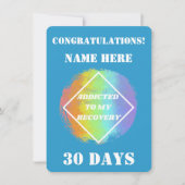 Aangepaste naam/mijlpaal Mil Verslaafd aan mijn he Feestdagenkaart (Voorkant)