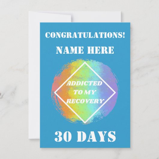 Aangepaste naam/mijlpaal Mil Verslaafd aan mijn he Feestdagenkaart (Voorkant)