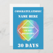 Aangepaste naam/mijlpaal Mil Verslaafd aan mijn he Feestdagenkaart (Voorkant / Achterkant)