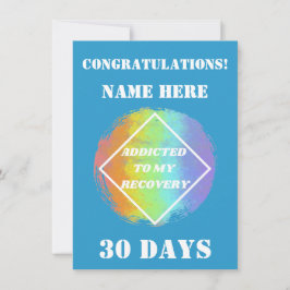 Aangepaste naam/mijlpaal Mil Verslaafd aan mijn he Feestdagenkaart