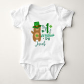 Aangepaste naam Mijn eerste St. Patrick's Day Sham Romper (Voorkant)