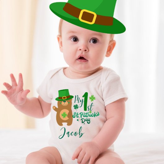 Aangepaste naam Mijn eerste St. Patrick's Day Sham Romper