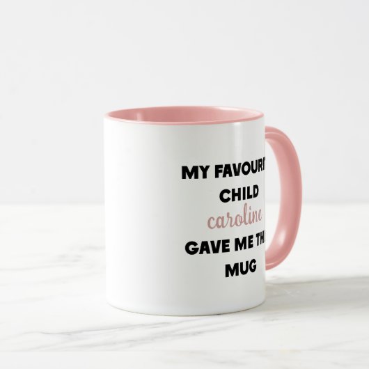 Aangepaste naam Mijn favoriete kind gaf me dit Mok (Voorkant rechts)