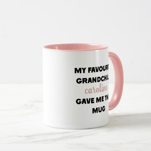 Aangepaste naam Mijn favoriete kleinkind gaf me di Mok (Voorkant rechts)