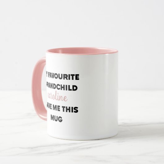 Aangepaste naam Mijn favoriete kleinkind gaf me di Mok (Voorkant links)