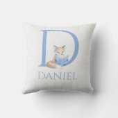 Aangepaste naam Mijn kleine vos leest een boek Kussen (Achterkant)