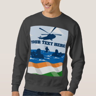 Aangepaste naam militair helikopter reddingspatroo trui