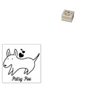Aangepaste naam Mini Bull Terrier Rubberstempel (Gestempeld)