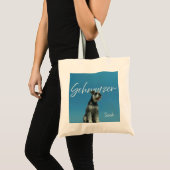 Aangepaste Naam Miniatuur Schnauzer Hondenliefhebb Tote Bag (Voorkant (product))
