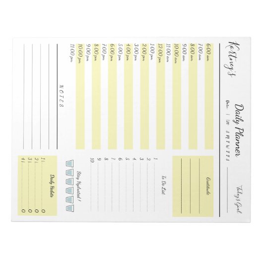 Aangepaste naam minimale dagelijkse planner-Notiti Notitieblok (Voorkant)