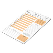 Aangepaste naam minimale dagelijkse planner notitieblok (Schuin)