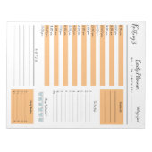 Aangepaste naam minimale dagelijkse planner notitieblok (Voorkant)