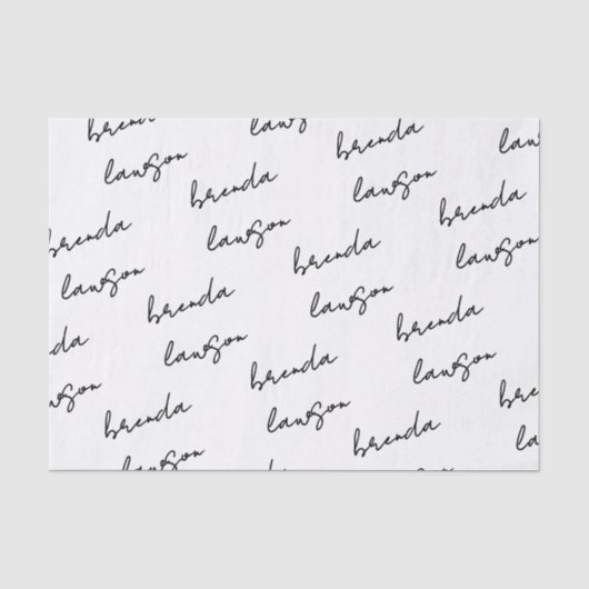 Aangepaste naam minimale script kleine onderneming tissuepapier (Voorkant)