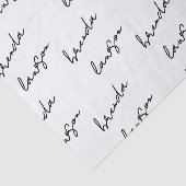 Aangepaste naam minimale script kleine onderneming tissuepapier (Detail)