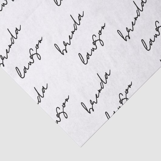 Aangepaste naam minimale script kleine onderneming tissuepapier (Detail)