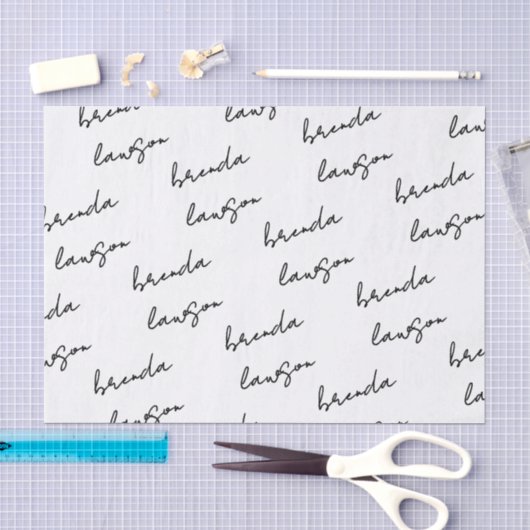 Aangepaste naam minimale script kleine onderneming tissuepapier (Craft)