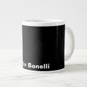 Aangepaste naam Minimalist Modern Zwart Wit Grote Koffiekop (Voorkant rechts)