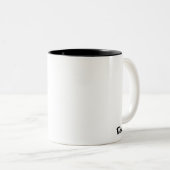 Aangepaste naam minimalist tweekleurige koffiemok (Voorkant rechts)