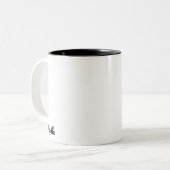Aangepaste naam minimalist tweekleurige koffiemok (Voorkant links)