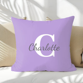 Aangepaste naam Minimalistisch monogram Kussen
