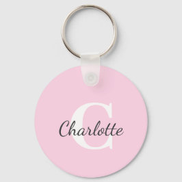 Aangepaste naam Minimalistisch monogram Sleutelhanger