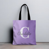 Aangepaste naam Minimalistisch monogram Tote Bag
