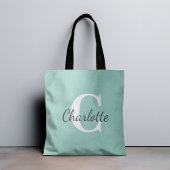 Aangepaste naam Minimalistisch monogram Tote Bag