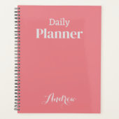 Aangepaste naam Minimalistische één kleur Planner (Voorkant)