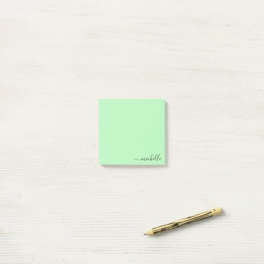 Aangepaste naam Minimalistische gepersonaliseerde  Post-it® Notes (Op bureau)