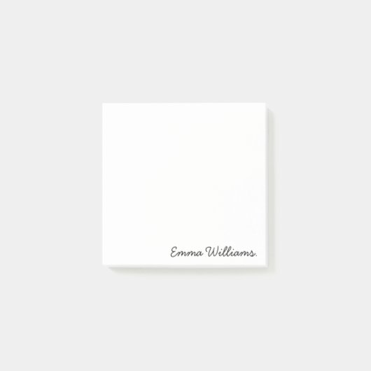 Aangepaste naam Minimalistische gepersonaliseerde Post-it® Notes (Voorkant)