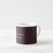 Aangepaste naam minimalistische moderne wijnrood espresso kop (Voorkant rechts)