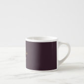 Aangepaste naam minimalistische moderne wijnrood espresso kop (Rechts)