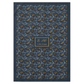 Aangepaste naam Minimalistische Navy Goud Tafelkle Tafelkleed (Voorkant)