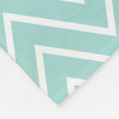 Aangepaste naam Mint Green Gray Chevron Pattern Fleece Deken (Hoek)