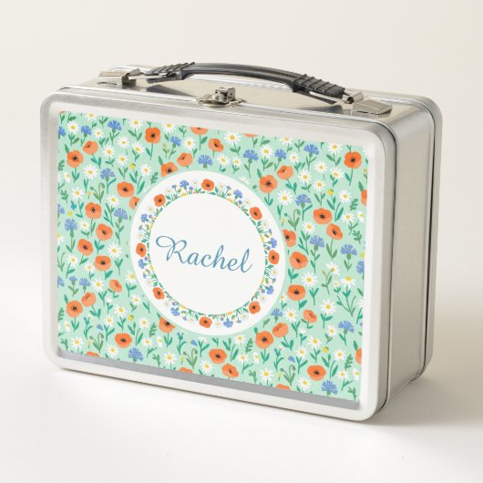 Aangepaste naam Mintgroene weide met wilde bloemen (Voorkant)