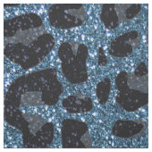 Aangepaste naam mistblauw glitter leopard print stof (Swatch)
