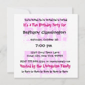 Aangepaste naam Modern 30e verjaardag Roze zwart S Kaart (Achterkant)