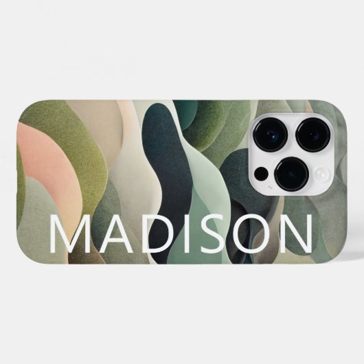 Aangepaste naam modern Abstract avy Pattern Case-Mate iPhone Case (Achterkant (horizontaal))