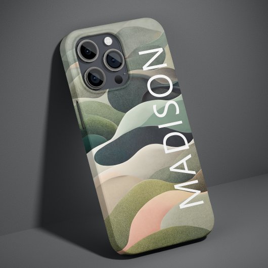 Aangepaste naam modern Abstract avy Pattern Case-Mate iPhone Case