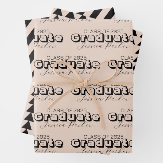Aangepaste naam Modern Afstuderen Inpakpapier Vel (In situ)