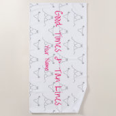 Aangepaste naam Modern Bikini Pattern Strandlaken (Voorkant)