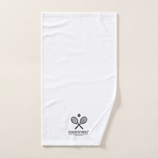 Aangepaste naam Modern Gekruist Racket Tennis Handdoek (Handdoek)